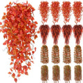 Daifunli 16 Pcs Artificial Fall Hanging Plants Fake Hanging Ferns Plastic Autumn Faux Plants for Wall Room Garden Garland Indoor Outdoor Decor No Basket by Huiinen