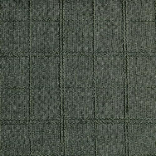 ZeeMart Linen Checked Farmhouse Placemats Set of 6, Army Green 13x19in - Image 4