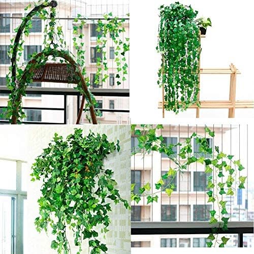 168 feet Fake Foliage Garland Leaves Decoration Artificial Greenery Ivy Vine Plants for Home Decor Indoor Outdoors (Ivy Leaves) - Image 6