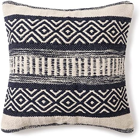 · REDEARTH · Textured Handwoven Throw Pillow Cases - Indigo Impressions - Image 3