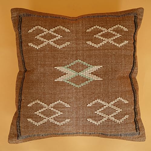 Indian Cotton Cushion Cover Sabra Kilim Pillow Cover Designer Decorative Sofa 18x18 Inche Handwoven Cushion Case for Farmhouse Home Decor Spring Decorative Pillow (Pattern 3) - Image 3