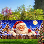 7x16FT Christmas Santa Claus Garage Door Cover Decorations Merry Christmas Garage Door Banner for Outdoor Indoor Christmas Decorations Party Photography Backdrop - Image 6