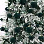 Velvet Christmas Ornaments Set 38Pcs Flocked Shatterproof Christmas Ornaments for Christmas Tree Decorations Xmas Decorative Hanging Christmas Ball Ornaments for Holiday Home Decor - Image 3