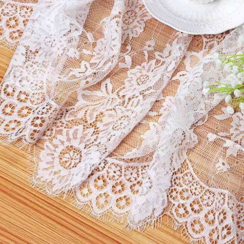2 Pieces Lace Tablecloth 60 x 120 Inch Wedding Rectangle Overlay for Home - Image 3