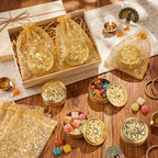 Yexiya 48 Pack Golden Indian Return Gift Boxes for Diwali Pooja, Glittery - Image 4
