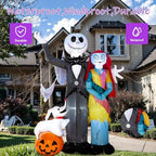 Nervure 6Ft Halloween Decoration Outdoor Inflatable - Halloween Inflatable Decorations with Skeleton Dog and Pumpkin- Blow Up Inflatables with Built-in LED Lights for Yard Garden Lawn Decor - Image 5