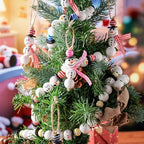 Vicenpal 450 Pcs Christmas Wooden Beads, Striped, Vibrant Color - Image 3