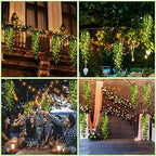 Mudder Fake Ivy Vines with Lights, LED Artificial Hanging Green Leaves Vines for Outdoors Patio Porch Decor (Basket Not Included) (Greenery Style, 6 Packs) - Image 5
