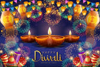 Happy Diwali Backdrop Deepavali Festival of Lights 10x7ft by Pnylzzyxh
