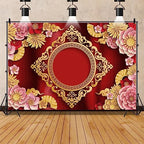 AOFOTO 10x6.5ft Chinese New Year Backdrop Red and Gold Paper-cuts Floral Lucky Clouds Traditional Spring Festival Asian Lunar New Year Background Room Decoration Banner Kid Portrait Photo Shoot Props - Image 4