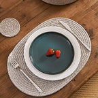 Oval Cotton Rope Placemat Set (13, Taupe Mix) - Image 4