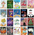 Seasonal Garden Flag Set of 20 - Double Sided 12 x 18 Inch Small Yard Flags by CDLong