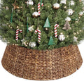 ELYKEN 42 Inch Woven Rattan Christmas Tree Collar, 8-Piece Xmas Tree Skirt by ELYKEN