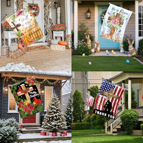 Christian Seasonal Garden Flags Set of 12, Double Sided 28 x 40 Inch Flags - Image 5