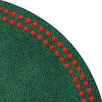 Bodrum Pearls Round Embroidered Placemats Set of 4 – 15" Elegant Table Mats for Dining, Weddings & Special Occasions, Decorative, Wipe-Clean Vinyl Placemats, Forest/Red - Image 2