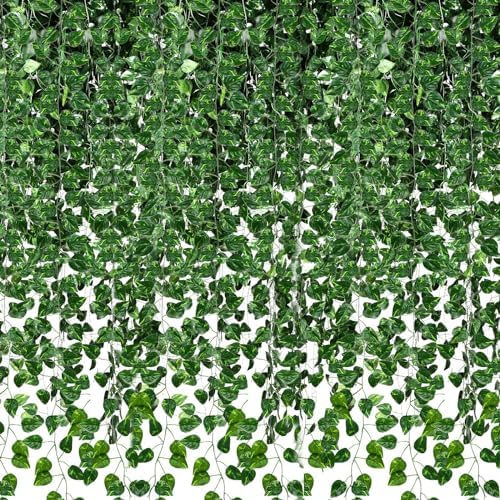 Hotop 72 Pack Fake Ivy Vines Hanging Plants Artificial Wall Greenery by Hotop