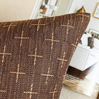 MIULEE Pack of 2 Decorative Vintage Burlap Linen Euro Sham Brown Throw Pillow Covers for Sofa Couch Bed 24x24 Modern Farmhouse Pillowcase Rustic Woven Textured Cushion Cover Inch Dark Coffee - Image 2