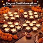 LemonRoad 4 Pcs Lotus Candle Holder, Return Gifts for Pooja, 7 Candlesticks - Image 3