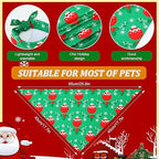 Abbylike 50 Pcs Christmas Dog Bandanas Bulk, Snowman Santa Snowflake - Image 3