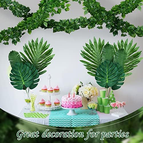 XunYee 84 Pcs Jungle Safari Decorations Fake Vines Artificial Greenery - Image 6