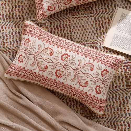ISAENNE Designer Linen Throw Pillow Cover,Set of 2,20"x12"-Chamonix A - Image 7