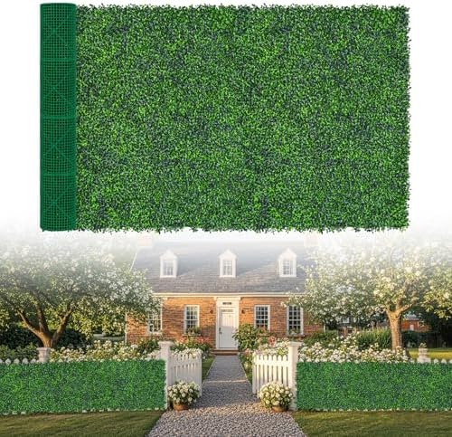 Artificial Boxwood Roll,64x144 in(64 sqft) UV-Anti Faux Ivy Grass Wall by EverNature