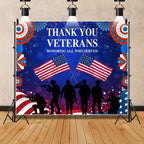 Veterans Day Backdrop Decorations Patriotic Banner 12x10ft - Image 3