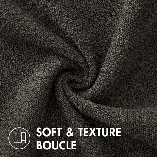 MIULEE 20x20 Decorative Boucle Couch Pillow Covers Dark Coffee - Image 5