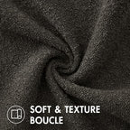 MIULEE 18x18 Decorative Boucle Couch Pillow Covers Dark Coffee - Image 5