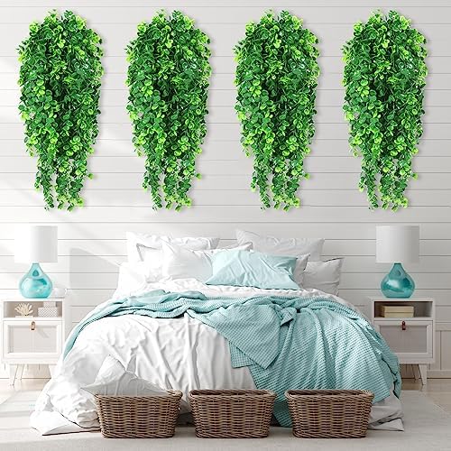 Hoteam 24 Pcs Artificial Hanging Greenery Plants, Eucalyptus - Image 5