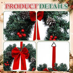 Norme 2 Packs Pre-lit Mini Christmas Garage Wreaths, 14 Inch - Image 3