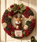 3D Fabric Poke Wreath DIY Kit for Adults Christmas Holiday Decor，2PCS B - Image 7