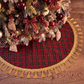 Blueweenly 48 Inch Christmas Tree Skirt, Red and Green Plaid by Blueweenly