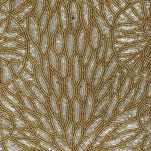 Hand Beaded Table Runner 13 x 36 Inch, Decorative Glass Bead Table Runner with Polyester Back, Elegant Dining Table Centerpiece for Coffee, Console & Buffet Tables, Wedding, Holiday & Home Décor - Image 6