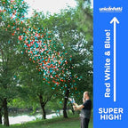 16" America Confetti Cannons | Red White & Blue Confetti Poppers [6 Pack] Biodegradable Paper, Party Poppers for Independence Day/July 4th, Patriotic Events, Conventions or Decorations, Loud Pop - Image 4