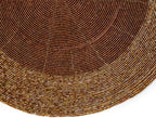 Lightnpro Handmade Beaded Placemats Set of 4 – 13 Inch Round Coffee Charger Mats | Handcrafted Artisan Table Accessories, Stylish Rustic Glam Dining Table Décor for Special Events & Gatherings - Image 5