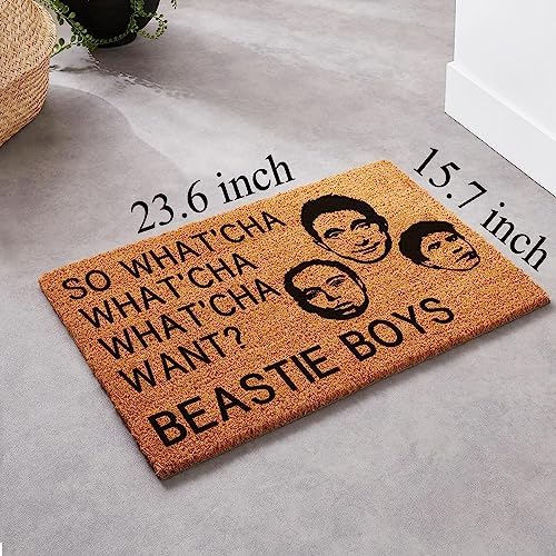 Funny Beastie Boys 'So What'cha Want' Welcome Mat - Coir Doormat, 23.6 x 15.7 Inch - Image 4
