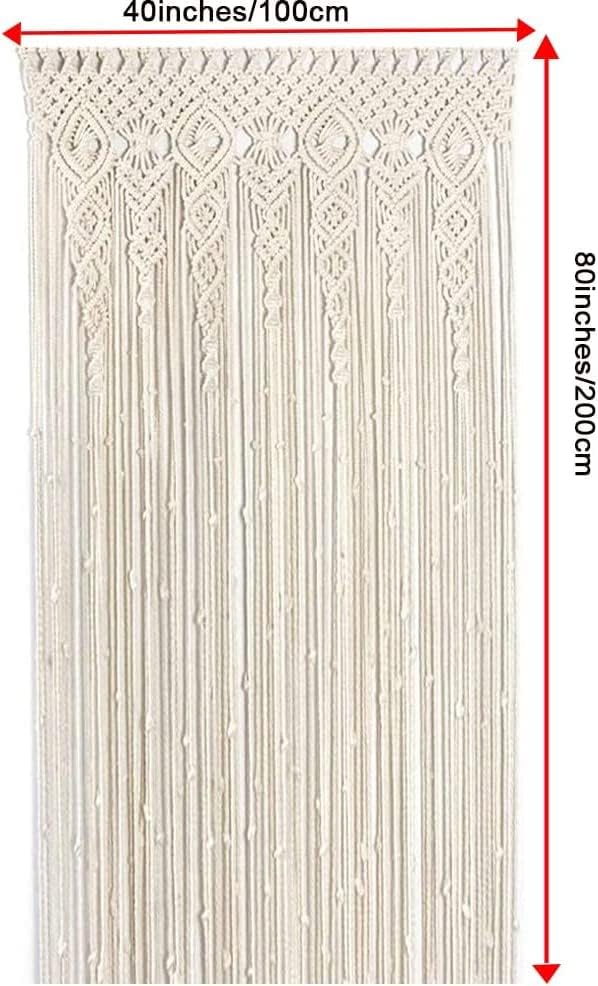 Boho Macrame Curtain for Wall Decor, Macrame Wall Hanging 40"X80" - Image 5