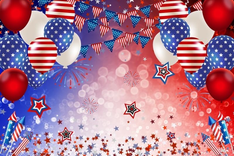 American 4th of July Backdrop 12x8ft Fabric Independence Day Party Decor American Patriotic Party Flag Day Memorial Day Decoration Veterans Background - Image 4