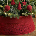 Foilswirl Knit Christmas Tree Collar Wine Red Diamond Knitted Skirt 23-30in by Foilswirl