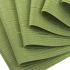 PIGCHCY Placemats Set of 12 Washable Durable Place Mats Vinyl Heat Resistant Non-Slip Table Mats Indoor Outdoor (Sage Green) - Image 3