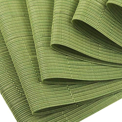 PIGCHCY Placemats Set of 12 Washable Durable Place Mats Vinyl Heat Resistant Non-Slip Table Mats Indoor Outdoor (Sage Green) - Image 3