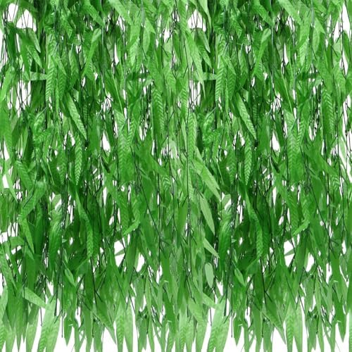 100pcs 600Ft Artificial Ivy Garland Fake Hanging Jungle Vines Decorations by HUAESIN