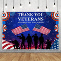 Veterans Day Backdrop Decorations Patriotic Banner 20x10ft by Pnylzzyxh