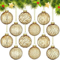 Jenaai 12 Pcs Christmas Gold Glass Ball Ornaments, Vintage Tree Decoration by Jenaai