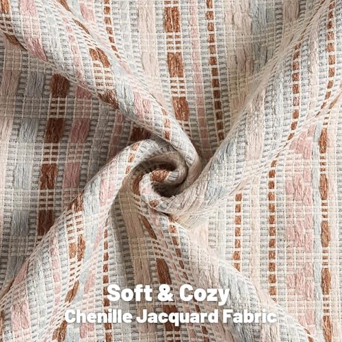 FUTEI Pack of 2 Boho Throw Pillow Covers 18x18 Inch, Pink Blue - Image 2