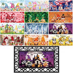 Nuanchu 12 Pack Seasonal Doormat Inserts, 10x22 in, Interchangeable, Gnomes by Nuanchu