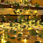 15 Pcs 6.6 ft Fake Vines with Lights for Bedroom 300 LED, Eucalyptus Leaf - Image 6