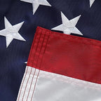 SYII American Flag 4x6 Ft TearProof Series for Outside, Heavy Duty Tough Spun All Weather US Flag for High Wind, Embroidered Stars Sewn Stripes and 2 Brass Grommets - Image 6