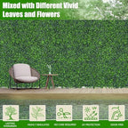 Artificial Boxwood Roll,71x126 in(62 sqft) UV-Anti Faux Ivy Grass Wall - Image 3